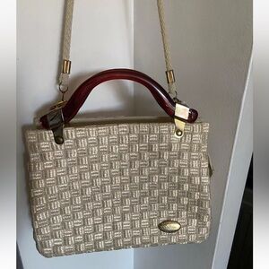 Vintage Alma Bag , Made In Italy , women bags cross body, Woven Strand